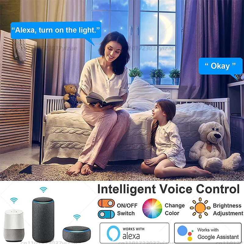 AC85-265V Tuya WiFi Bluetooth Smart Ceiling Light Smart Life APP Alexa Google Home Voice Control 24W Round LED RGB WW CW Lamp