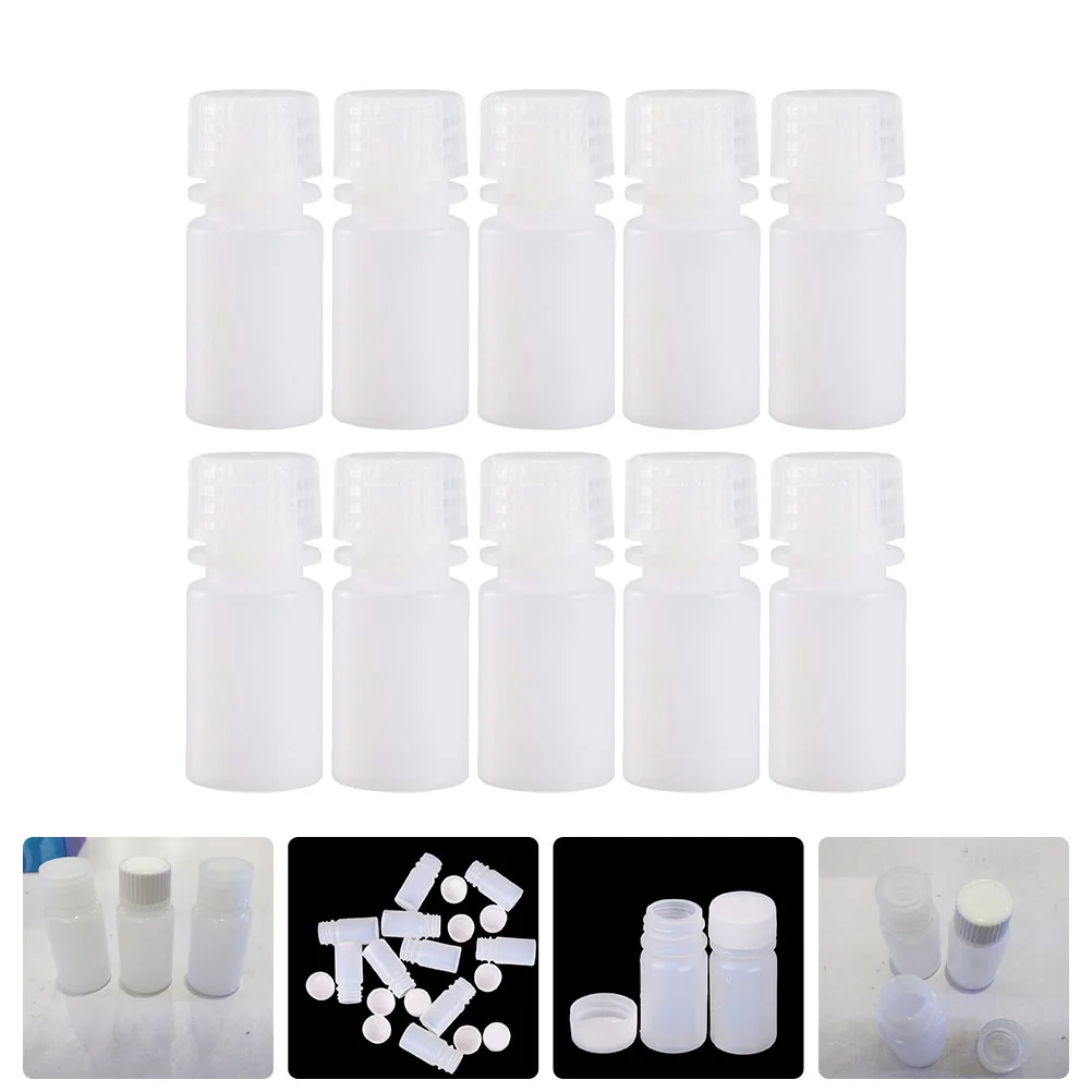 10 Pcs Acid-base Bottle Reagent High Temperature PP Bottles Neutral Plastic Hdpe Liquid Samples Corrosion Resistant Resistance