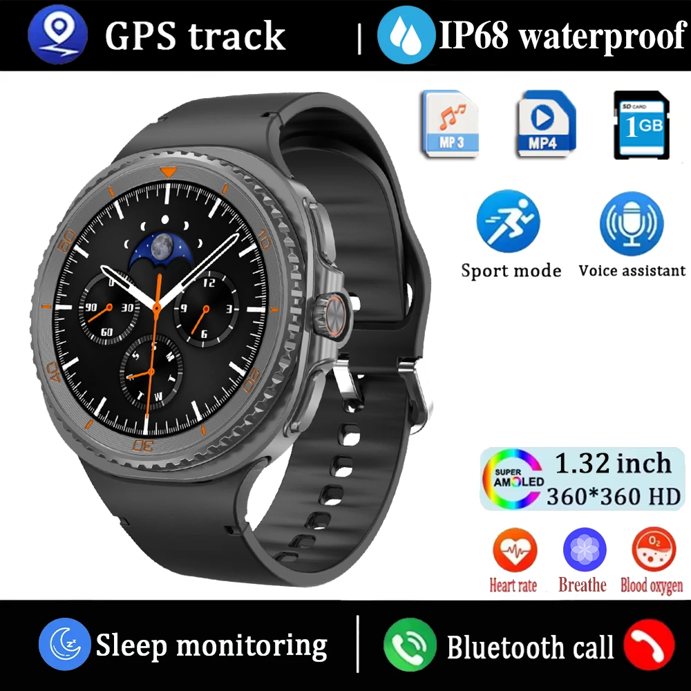 2025 New DT Watch 8 Ultra Smart Watch Men Memory Video GPS NFC 47mm AMOLED Fitness Sports Tracker Health Smartwatches Women