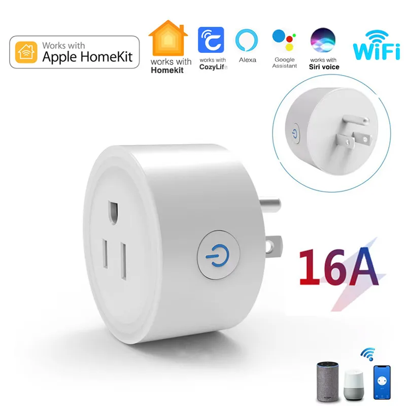 16A UK Smart Plug WiFi Timer Socket with Energy Monitering Works with HomeKit Cozy Life Siri Voice Control Alexa Google Home