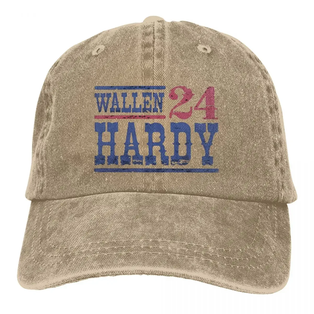 Topi bisbol Vintage Wallen Hardy 24 Morgan Wallen mode topi Snapback pudar gaya uniseks topi musik negara 2024