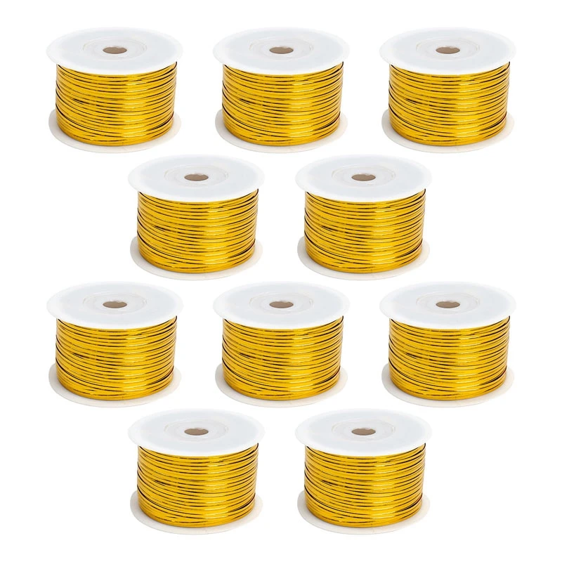 

Tie Wire Iron Wire Ties Gardening Cake Room Packaging Ties Wrapping Gifts 100 Yards/91 Gold Metal For Halloween Party