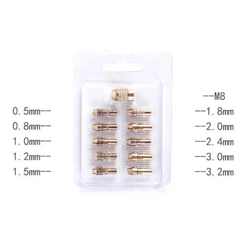 11PCS/lot Mini Drill Brass Collet Chuck For Dremel Rotary Tool 0.5-3.2mm Brass And Nut For Dremel Accessories Set