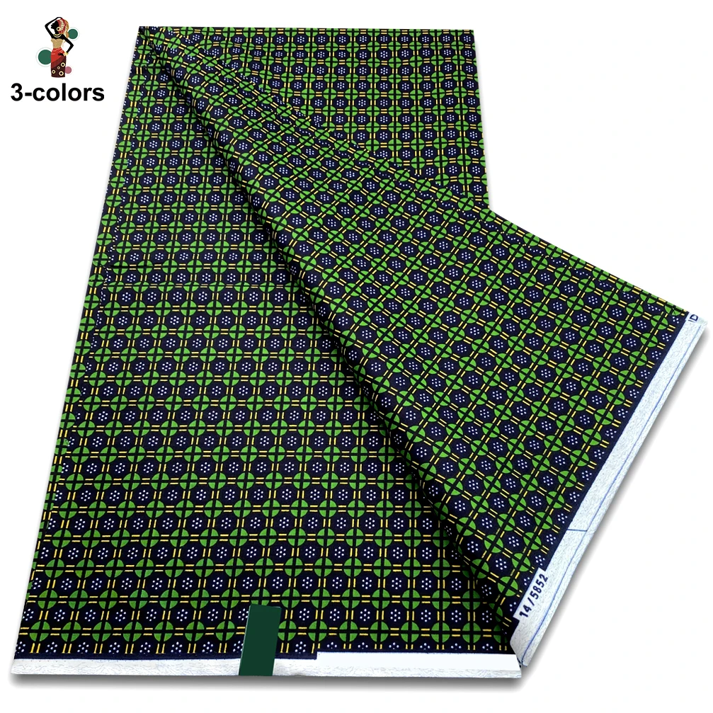 Veritable Wax Guaranteed Real Wax Print Fabric Dutch Loincloth African Fabric 100% Cotton 6 Yards