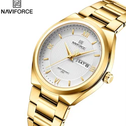 Top Brand NAVIFORCE Luxury High Quality Men Watch Fashion Stainless Steel Waterproof Week Date Quartz Wristwatch Reloj Hombre