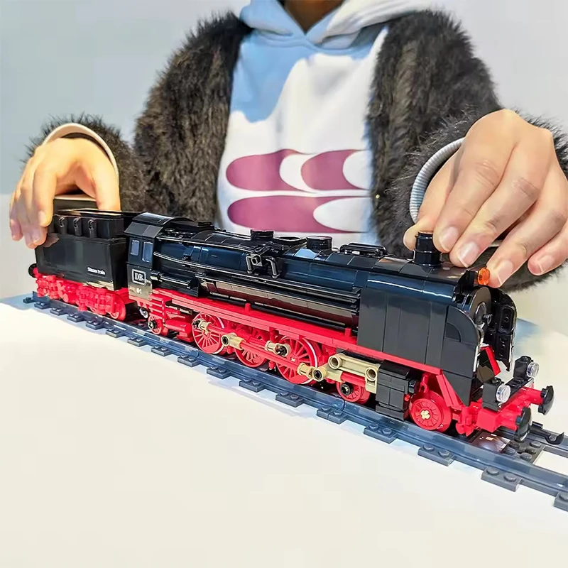 59004 BR01 Steam Simulation Train Model Building Block Train Small Particle Children's Assembly DIY Toy Boy Adult Birthday Gifts