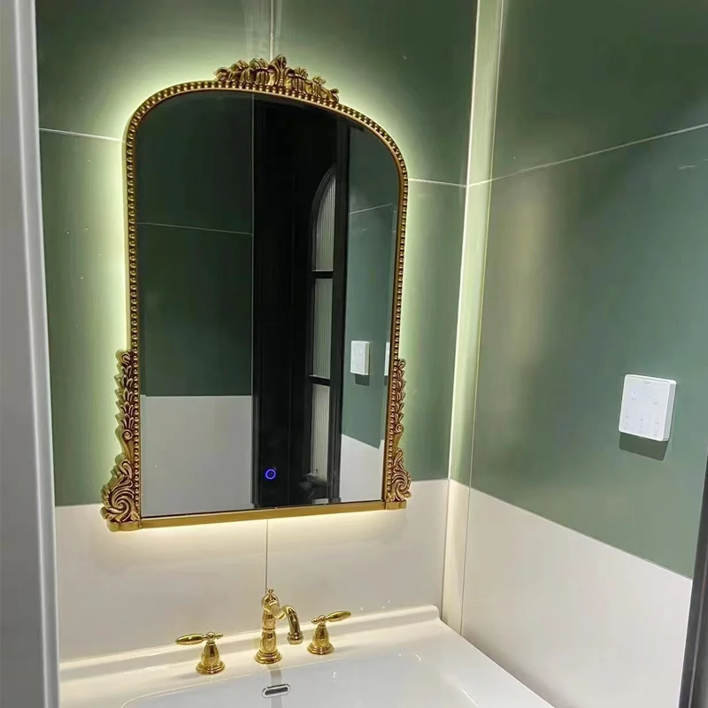 

Французское ретро-зеркало для макияжа, американское туалетное зеркало для ванной комнаты, европейское украшение для туалета, зеркало для ванной комнаты