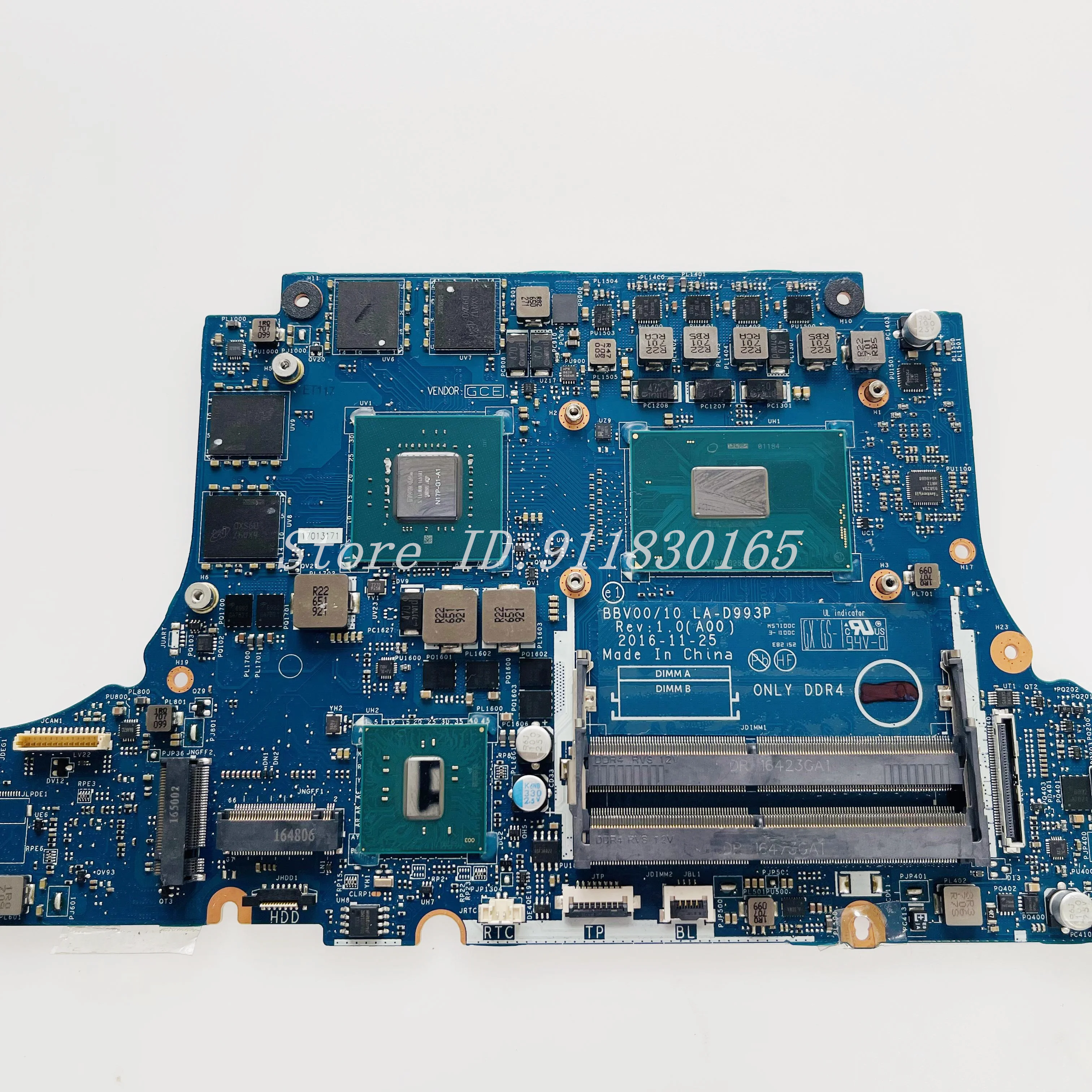 BBV00/10 LA-D993P For Dell Inspiron 15 7567 7467 P65F Laptop