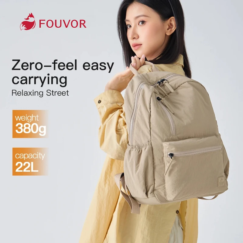 

Школьные рюкзаки Fouvor с карманами на молнии, легкий женский рюкзак большой вместимости с регулируемыми ремнями, походная сумка женская 3071-04