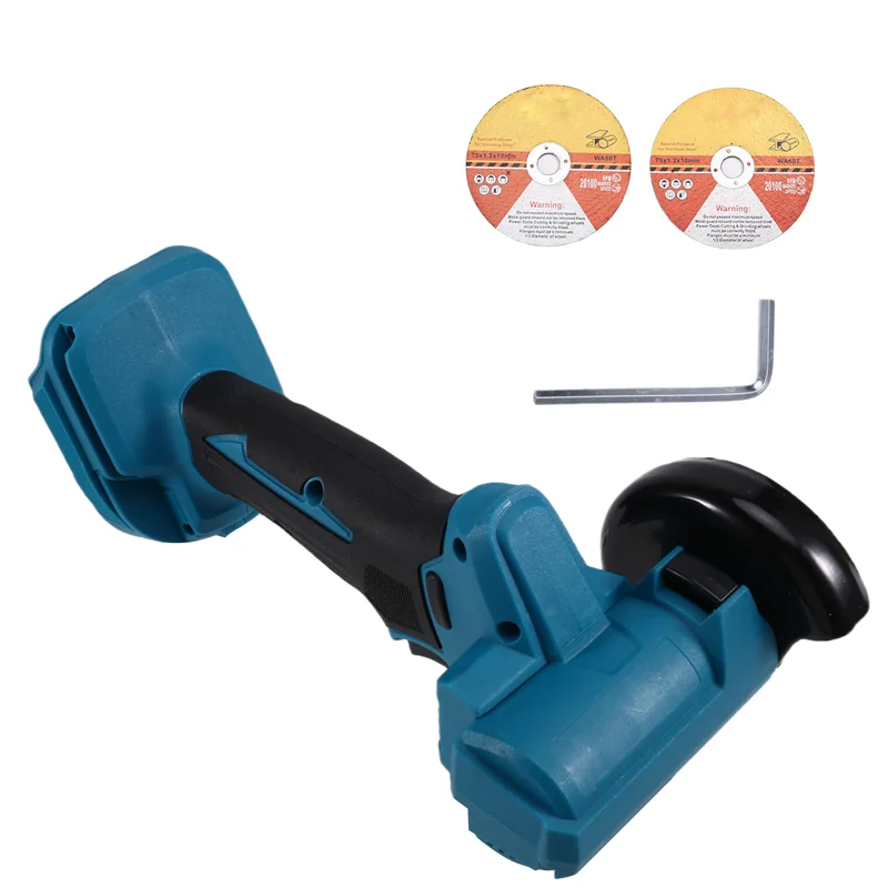 ABBP-Mini Rebarbadora 3 Polegada Máquina de Polimento Sem Fio Moedor de Corte + 2 Disco de Corte Ferramenta Elétrica Para Bateria 18V