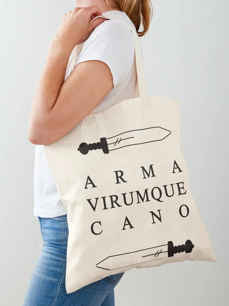 ARMA VIRUMQUE CANO Tote Bag reusable grocery bags Canvas stote bag Canvas shoulder bag