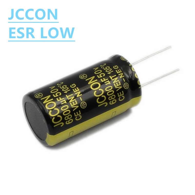 1Pcs JCCON Aluminum Electrolytic Capacitor 50v4700UF 18x35 50v6800uf 22x40 High Frequency Low ESR Low Resistance Capacitors