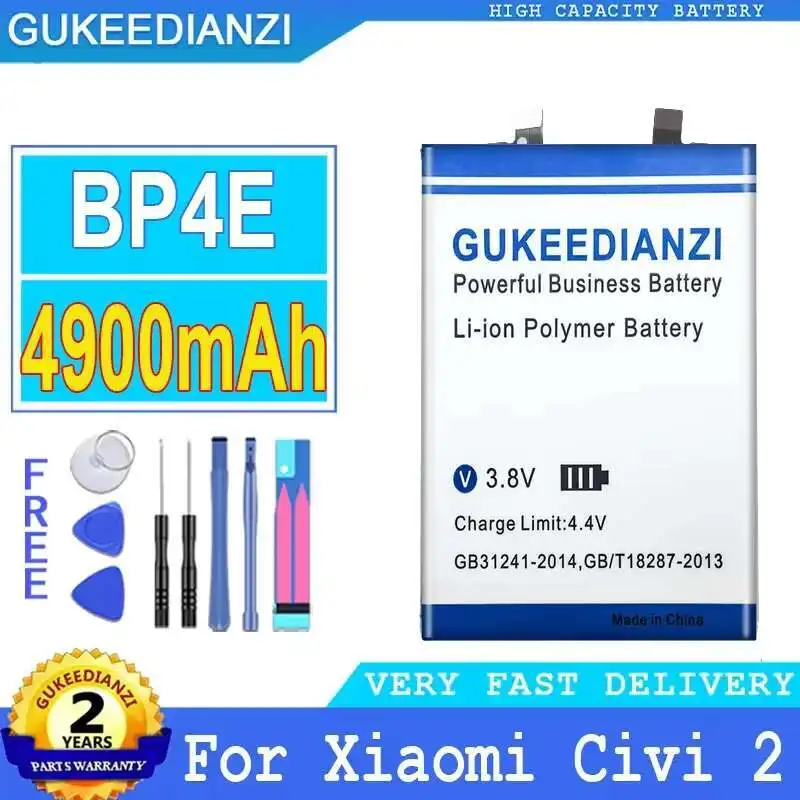 

BP4E Экологически чистый аккумулятор для мобильного телефона для Xiaomi Civi 2 Civi2 4900 мАч