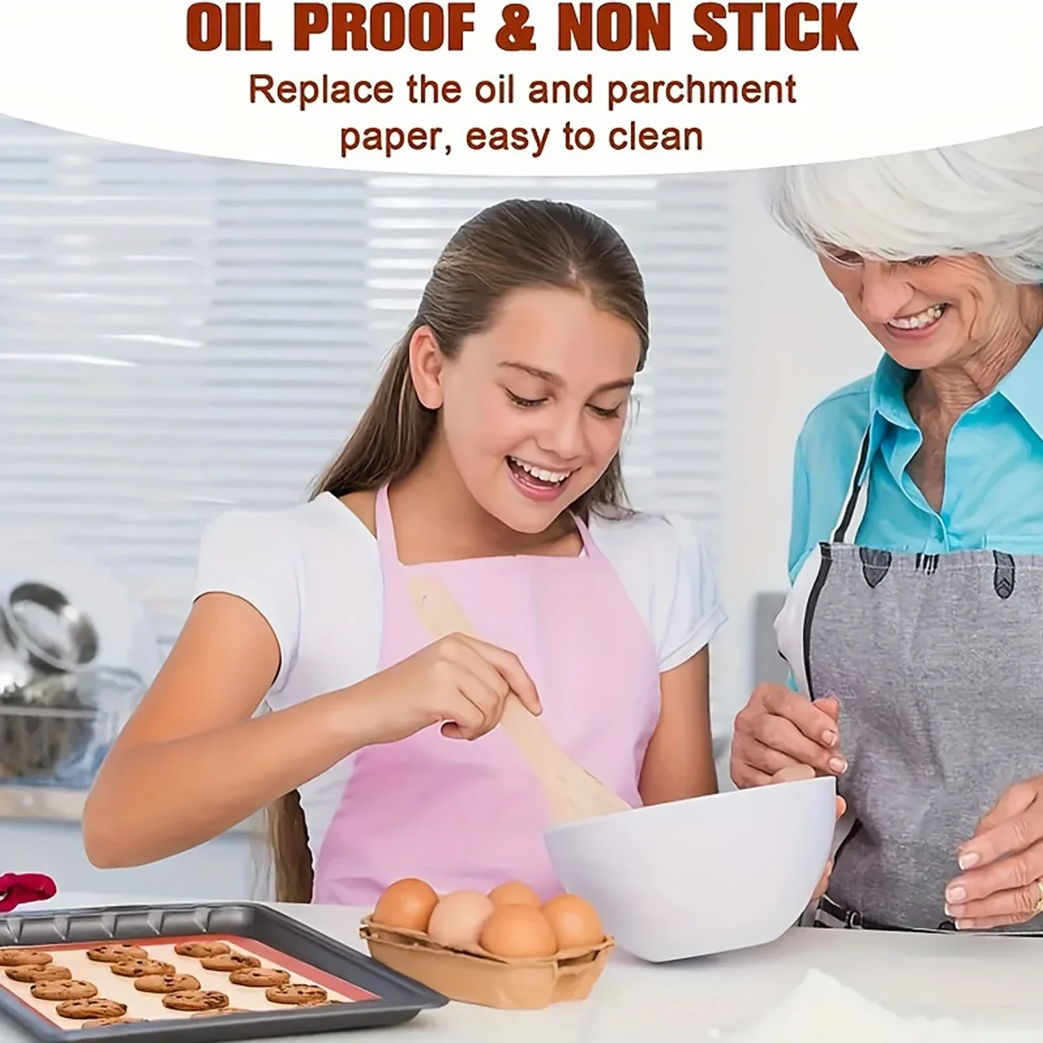 1PC Round Silicone Baking Mat Non Stick Reusable Sheet Liners for Air Fryer Oven  Baking Pans for Cake Pizza Pastry Cookie