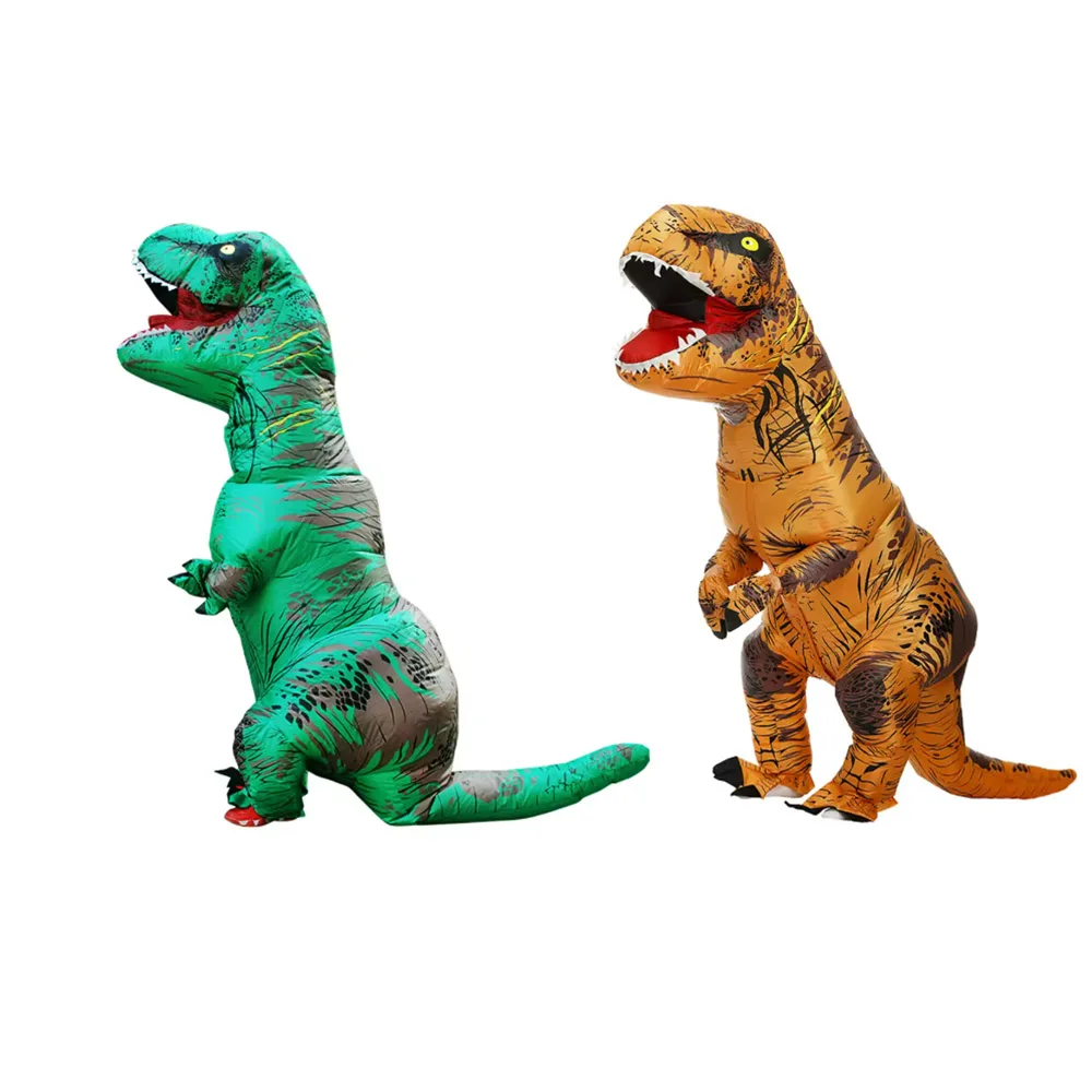 

Взрослый талисман T-Rex динозавр надувной костюм мультяшная кукла реквизит косплей для детей Хэллоуин косплей рождественские забавные костюмы