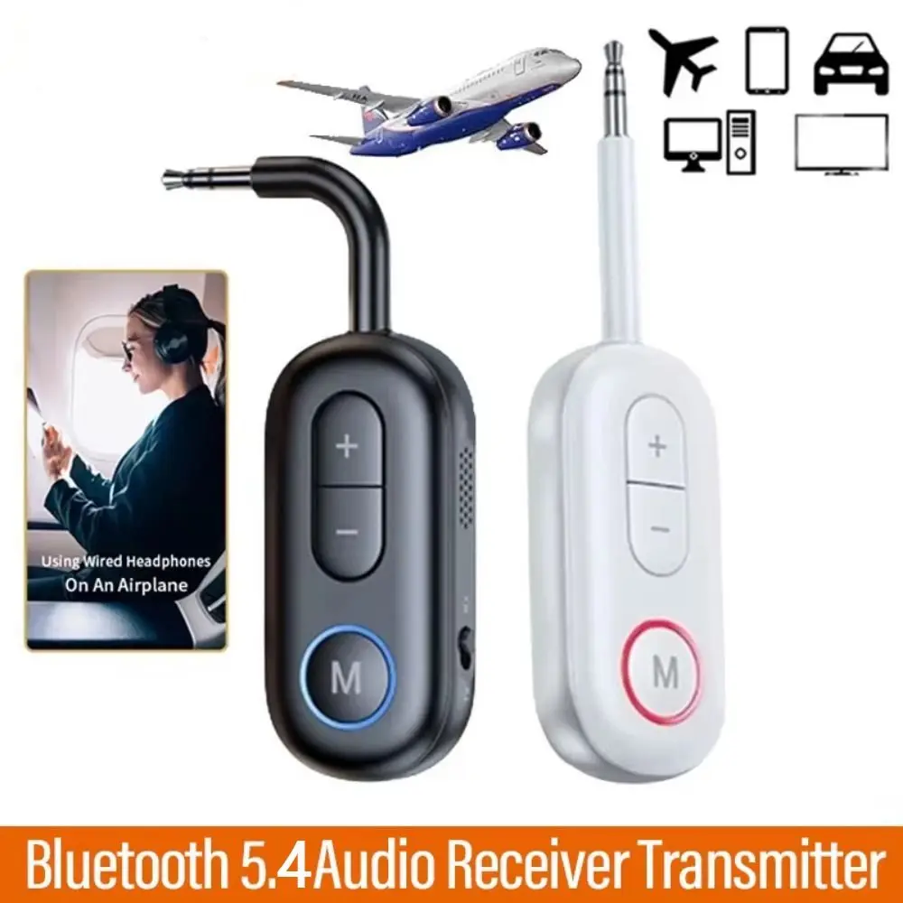 

2 in 1 Bluetooth 5.4 Receiver Transmitter 3.5mm AUX Wireless Bluetooth Wireless Adapter Jack Mini Audio Transmitter Receiver Pad