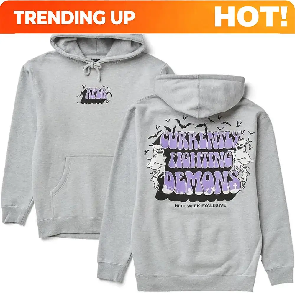XPLR Sam And Colby Hell Week Fighting Demons HW Halloween Merch Hoodies Unisex Hooded Sweatshirt Casual Clothing