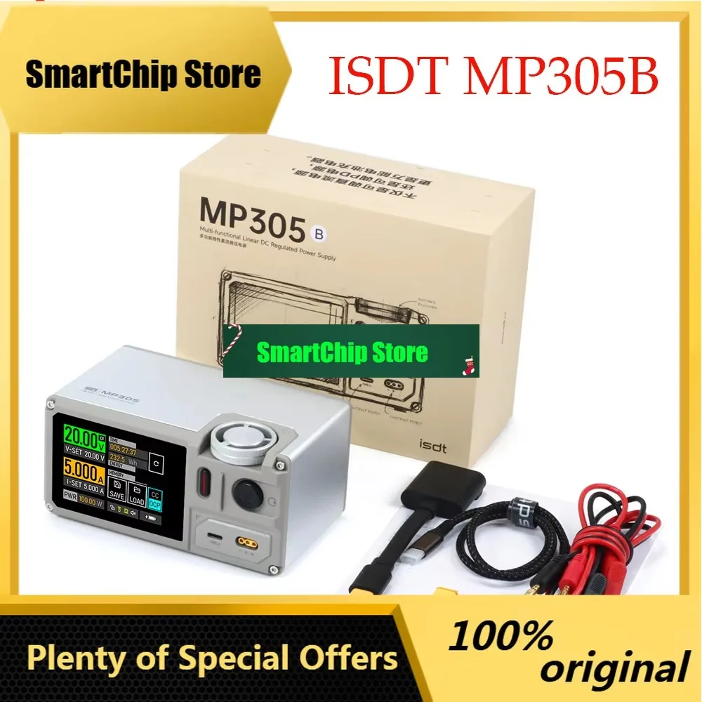 SmCpISDT Esther MP305B Adjustable Power Supply Programmable Linear DC Voltage Regulator 2.8-inch Touch Screen APP Portable