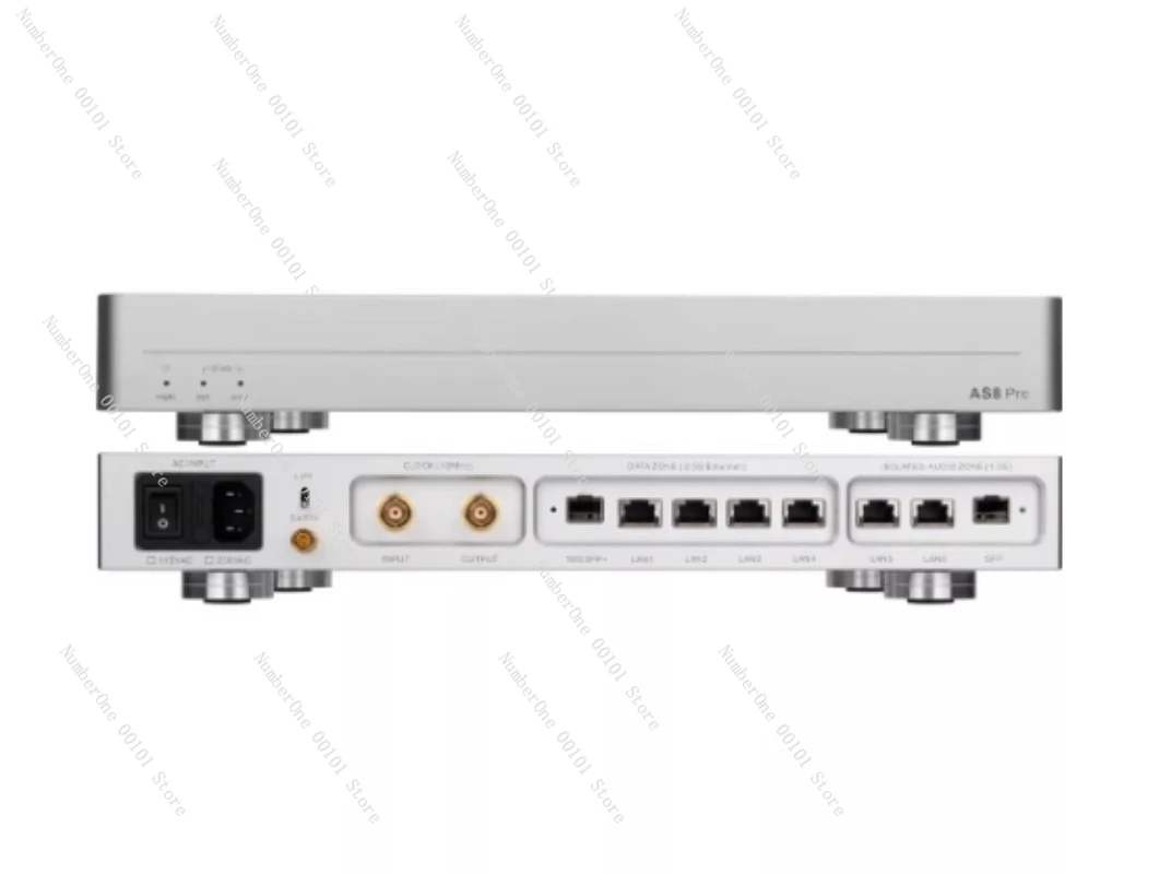B-1 LHY AS8 Pro Flagship Audio HIFI Fever Switch 2.5G 10G Optical Isolation OCXO Clock