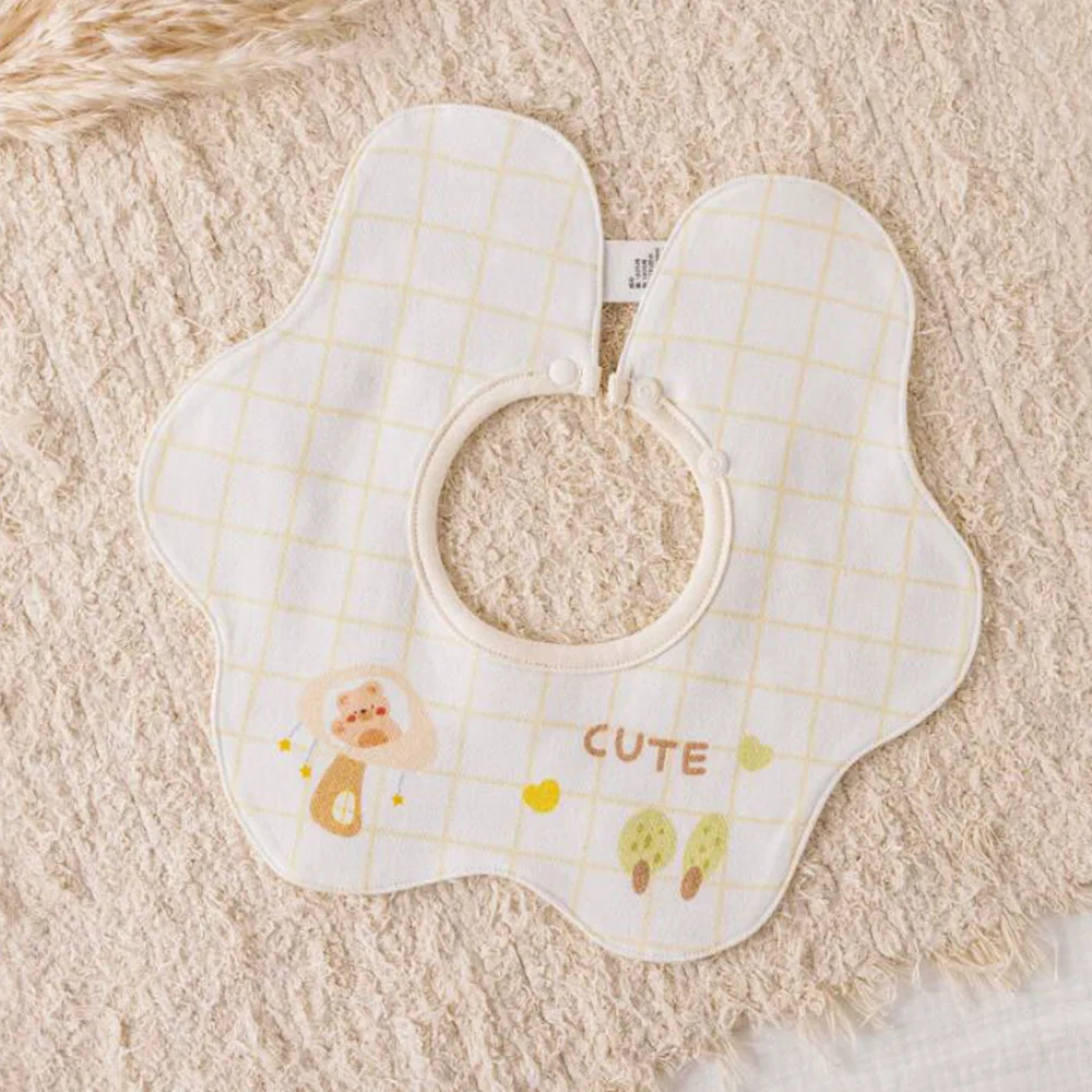 Newborn Baby Bib Round Neck Rotatable Waterproof Baby Bibs Feeding Baby Apron Newborn Teething Drooling Bib For Boys Girls