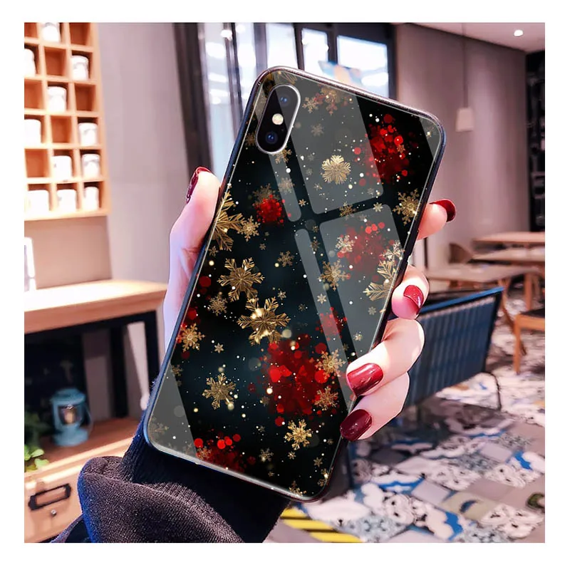

Christmas Tree Ball Glass phone case For Samsung S26 S25 S24 S23 S22 Ultra S23 S22 S25 Plus S24 FE S26Edge