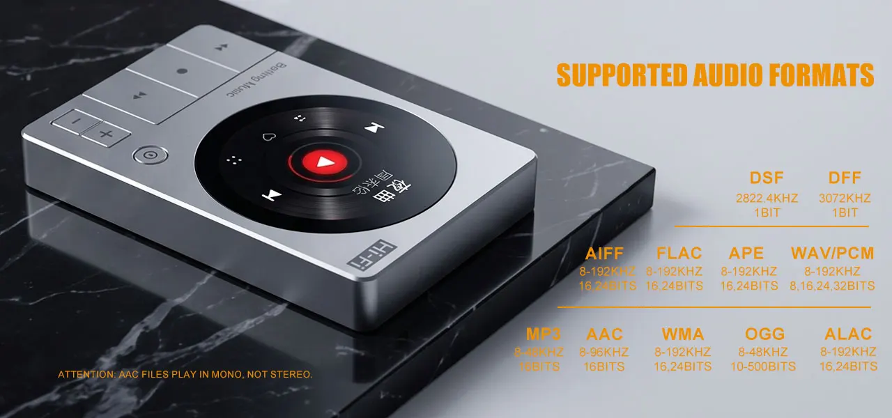 HiFi-Musik-MP3-Player Bluetooth 5.3 Verlustfreier MP3 FLAC APE DSD256 DAC 1,5" IPS-Touchscreen OTG-Funktion Tragbarer Walkman ES9018 – Detail 2