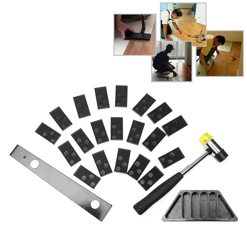 Imagem -04 - Ferramenta de Instalação de Piso Laminado de Madeira Kit de Encaixe Conjunto Espaçadores Faça Você Mesmo Home Hand Tool 20 Pcs