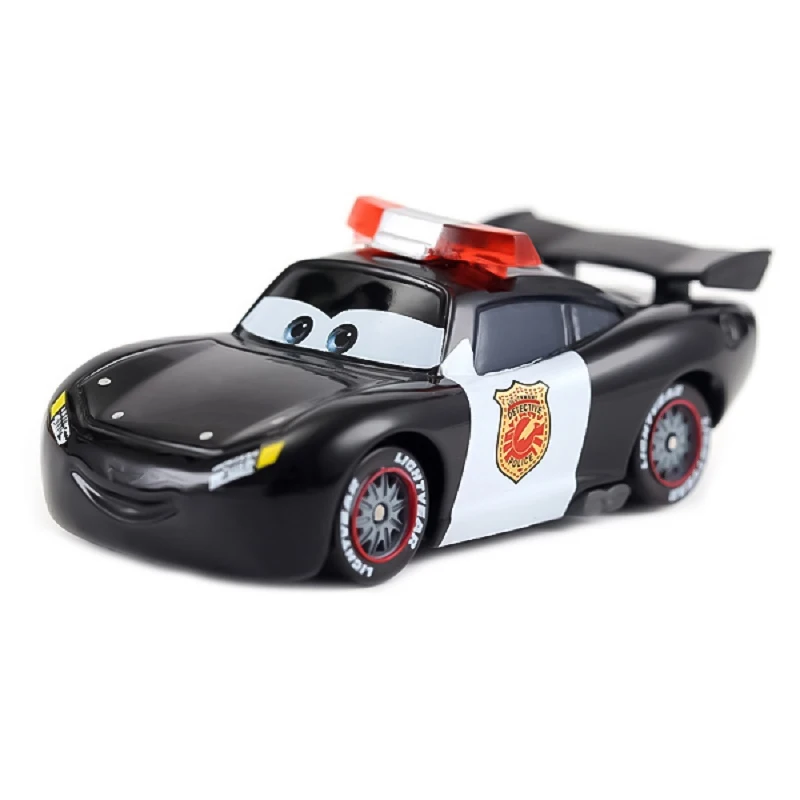Mini Cars 3 2 Pixar Sheriff Lightning McQueen Lizzie Mater Sally Chick Hicks King Fritter Dinoco, Coches de Metal Fundido a Presión, Juguete para Niños, Regalo