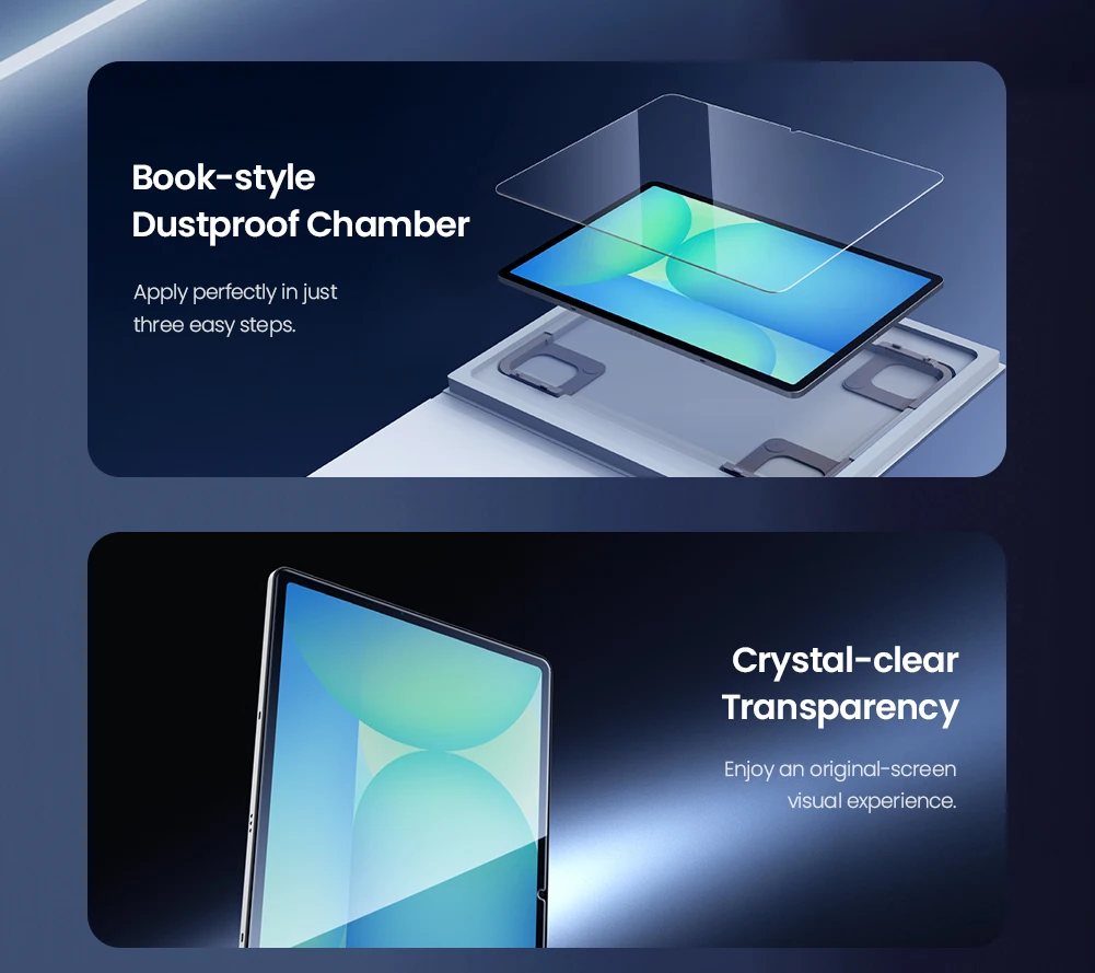Nillkin For Samsung Galaxy Tab S9 FE+ S10 Plus H+Pro Explosion proof tempered glass protective film dust-free film compartment