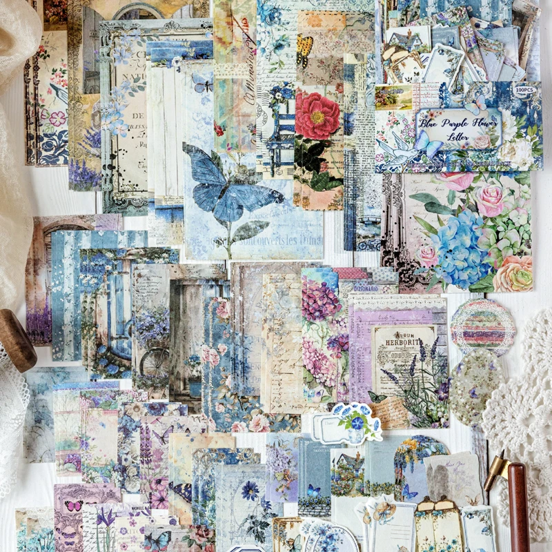 السيد ورقة المواد النباتية ورقة 100 ورقة/حزمة جوفاء الريف الحياة زهرة ورقة ديكور المنزل هدايا للأصدقاء