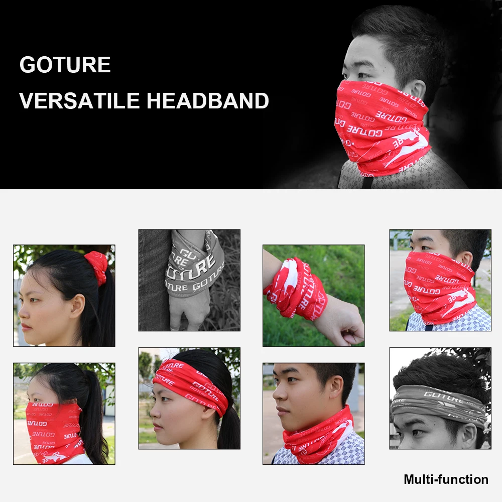

Goture Neck Tube Scarf Versatile Headband Face Mask,100% Polyester Microfiber Breathable for Fishing Hiking Cycling