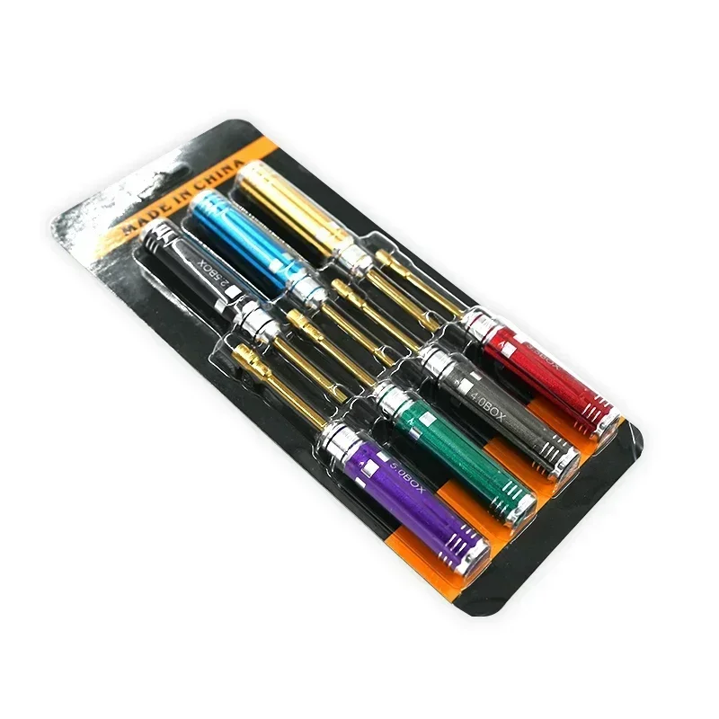 7 Buah Alat Driver Mini Sekrup Soket Kunci Mur Hex 2.0 2.5 3.0 3.5 4.0 4.5 5.0 Alat Perbaikan Obeng Kunci Pas Kepala Datar untuk Model RC