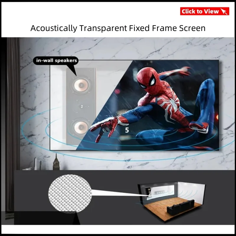Fresnel mit festem Rahmen 5,0 ust alr Ultra-Short-Throw-Anti-Licht-Projektor dunkelgrau 8k 4k optische Fresnelscreen-Projektion – Detail 30