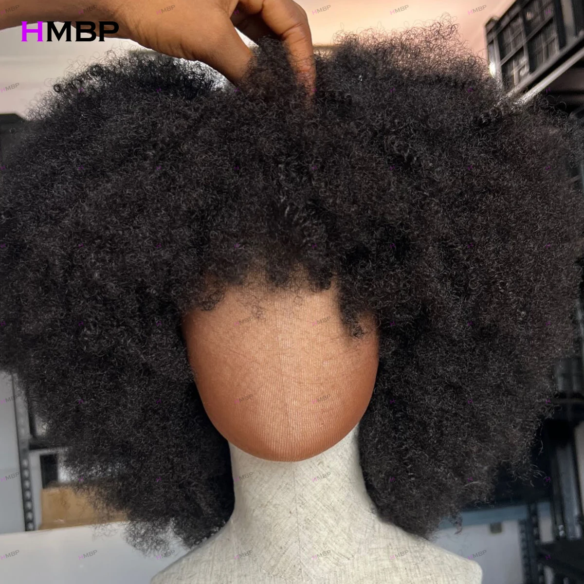 

360 HD Transparent Lace Wigs 500 Density Afro Kinky Curly Glueless Lace Frontal Wigs Human Hair Wear And Go PrePlucked For Women