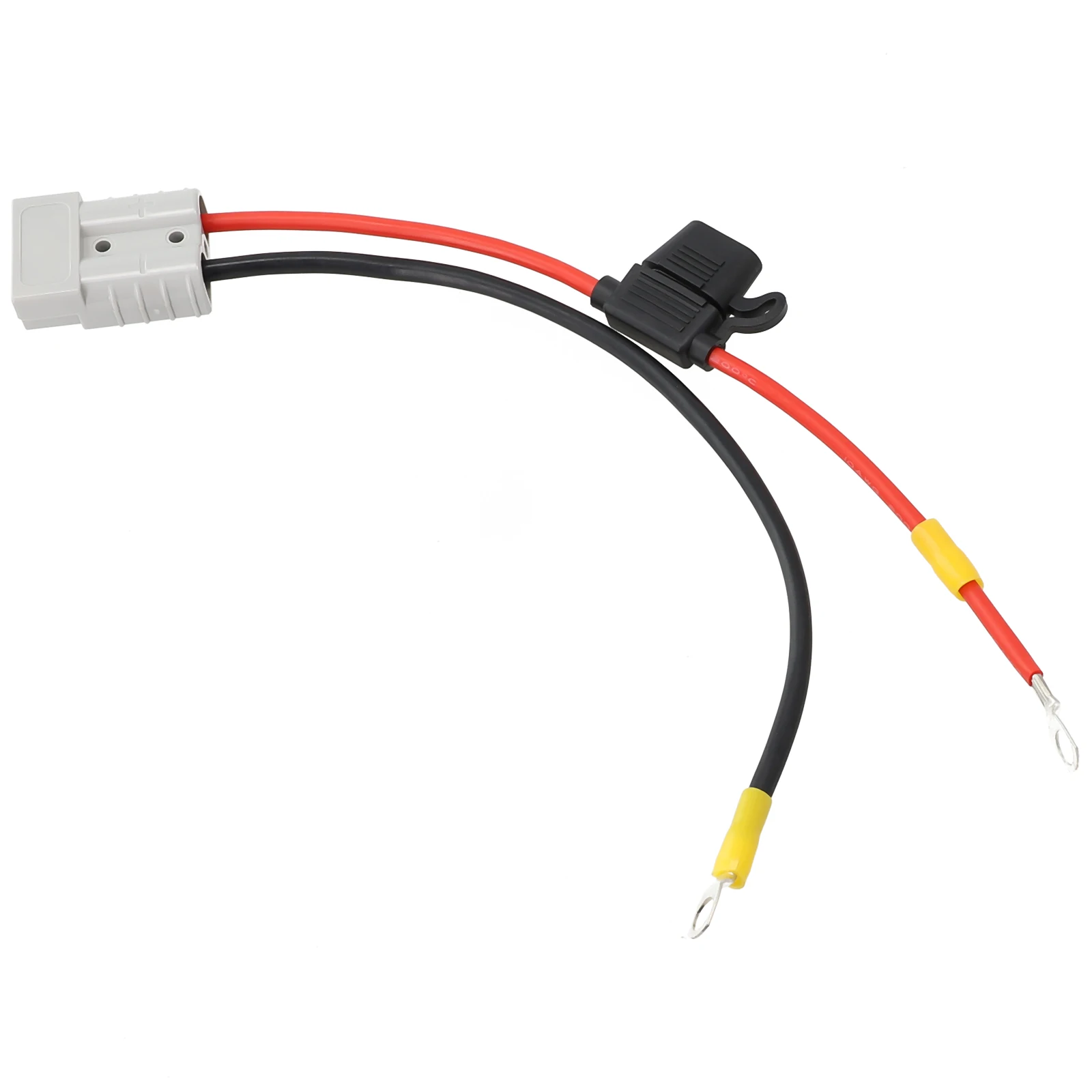 =50A Connector For Anderson Plug=Lead To Lug M8 Terminal Battery Charging Connector Cable Kit Electron Beam Cross Linking Agent