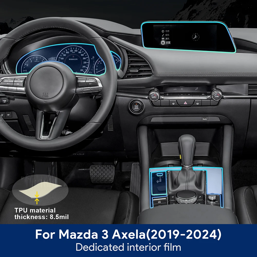 

Защитная пленка из ТПУ против царапин для Mazda 3 BP M3 Axela 2019 2020 2021 2022 2023 2024 2025 Прозрачная пленка для салона автомобиля