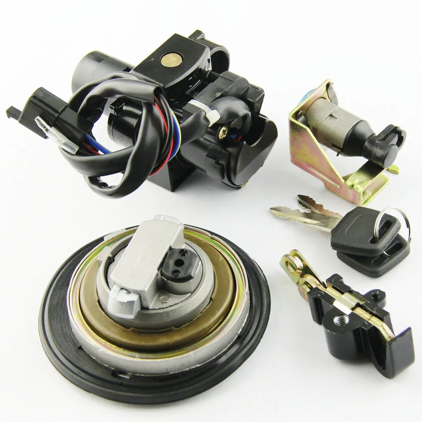 لهوندا XRV750 أفريقيا التوأم 1993-2000 دراجة نارية مفتاح إشعال خزان الوقود غطاء تغليف مقعد قفل مفتاح مجموعة عدة 35100-MY1-007