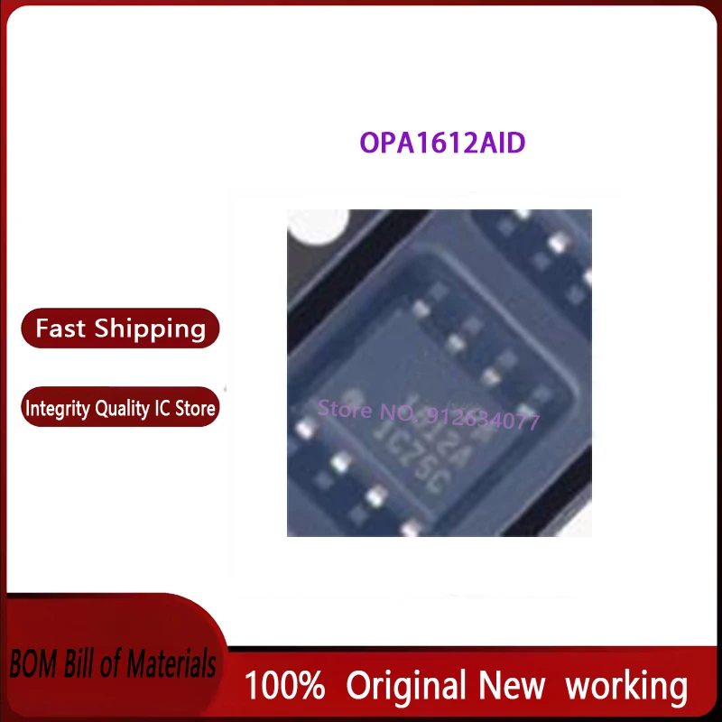 10pcs~100pcs OPA1612AID OPA1612AIDR 1612A OPA1612 SOP8 New original