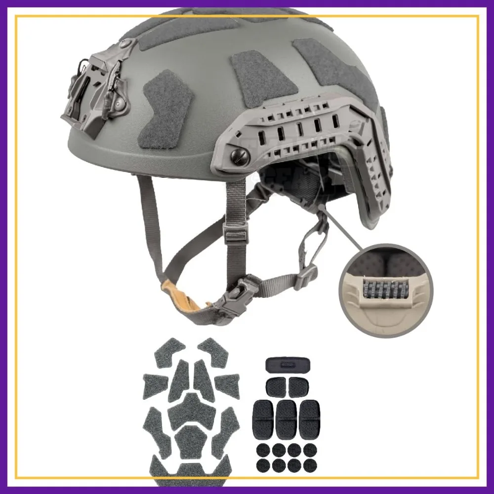 

SF High-Cut Fast Helmet, Sandblast ABS Tactical Helmet for Airsoft & Outdoor Sports
