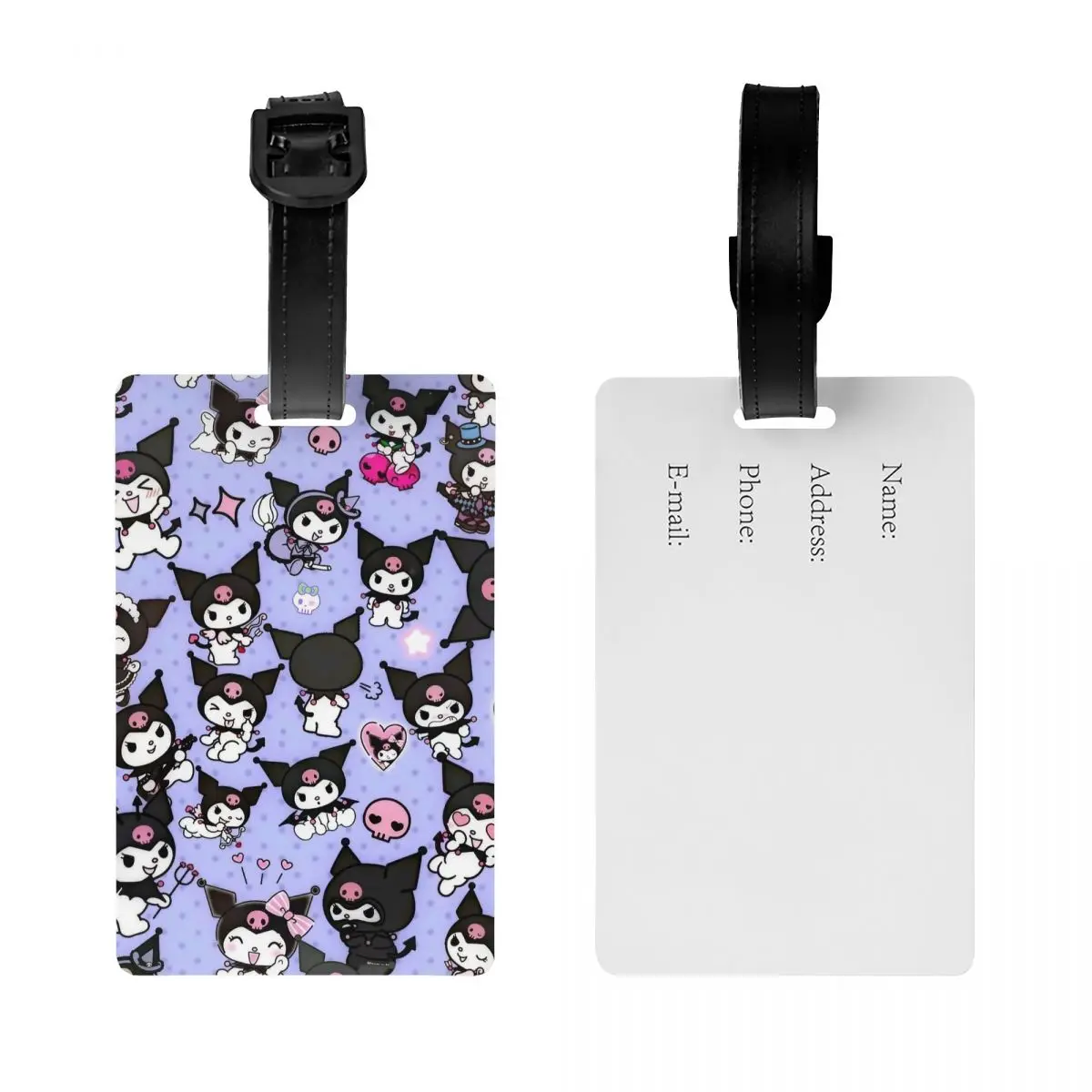 Kuromi Bagagelabel Schattige Cartoon Bagagelabels Privacy Cover Id Label