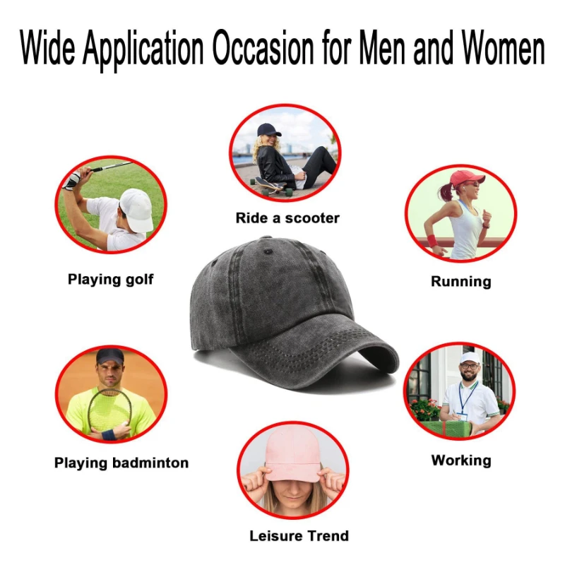 Retro Formal Sports Baseball Cap Old Cowboy Sunshade Duckbill Hat Europe United States Washed Four-Line Adjustable Leisure Hat