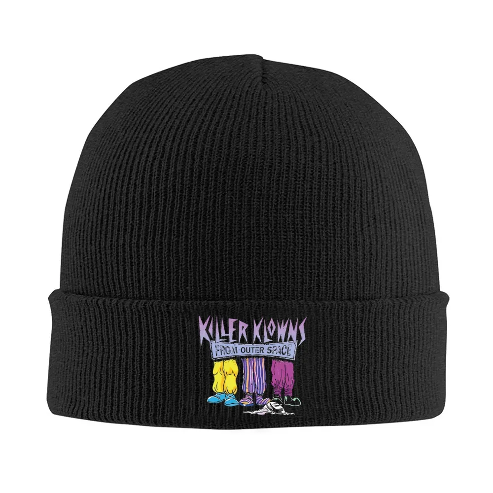 2026 Clown legs banner space comic Men Women Unisex Knitted Hat Beanie Pullover Cap Winter Thermal Warm Christmas Outdoor Cyclin