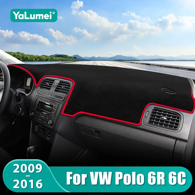 Für Volkswagen VW Polo 6R 6C 2009 2010 2011 2012 2013 2014 2015 2016 POLO MK5 Auto Armaturenbrett Sonnenschutz Rutschfeste Abdeckung Zubehör