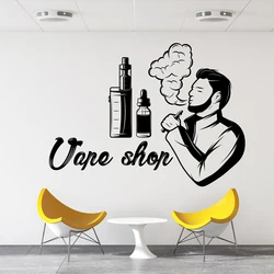 Vape Shop Wall Decal Window Sticker Smoke Shop Decor Vape Sticker Vapor Lounge Wall Sticker Vape Store Decor Vinyl Decal A661