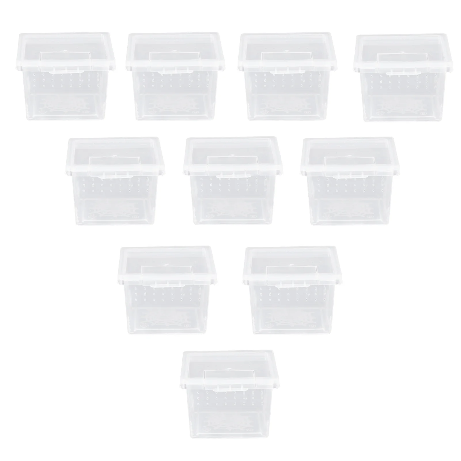 

10pcs Pet Spider Box High Quality Durable Feeding Supplies Reptile Breeding Terrarium Habitat PP Container Mini Insect House