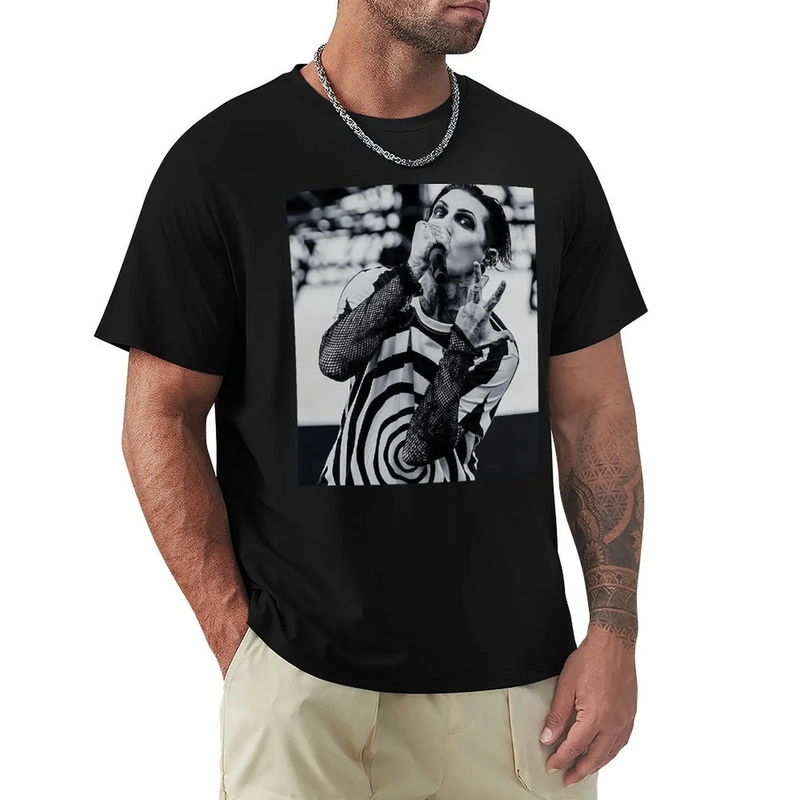 chris motionless cerulli T-Shirt cotton t shirt pack T-Shirt