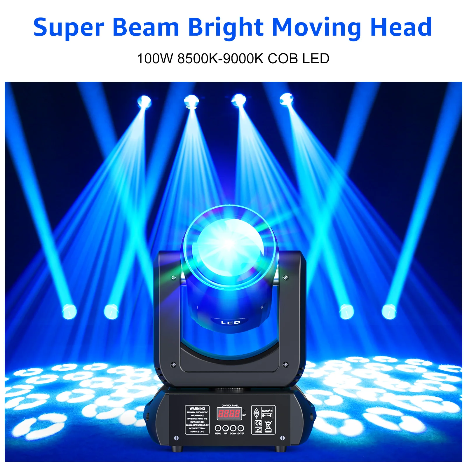 U’King 150W Beam Moving Head Lights 18Prism 8Gobo Stage Light DMX DJ Light For Wedding Church Party KTV Disco Dj Bar