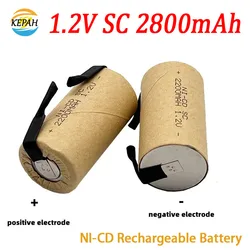 New Screwdriver Battery 1.2V SC Rechargeable Battery 2800mAh, Replace Makita Bosch Dewalt NiCd SUB C Power Tool Battery