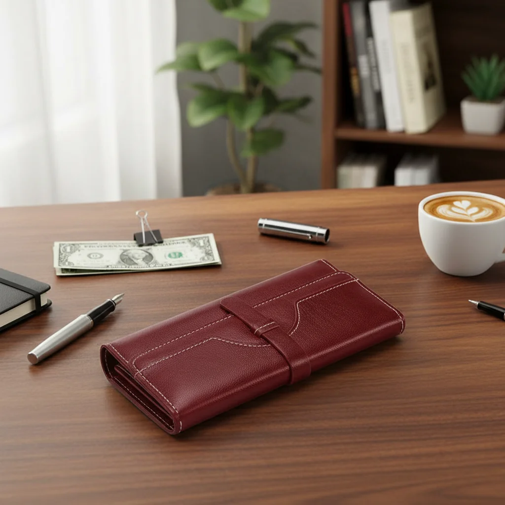 

Женский длинный кошелек 2026: Новая модная ретро-модель, вместительный клатч из мягкой кожи с отделением для телефона, 1 шт.