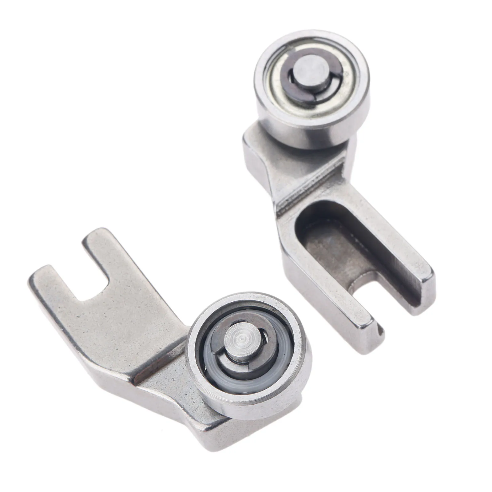 1Pair Steel Roller Presser Foot Left and Right Template Sewing Machine Single Wheel Roller Presser Foot Sewing Accessory